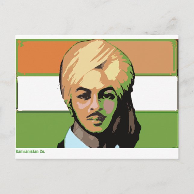 Bhagat Singh: En revolutionär hjälte Vykort (Framsida)