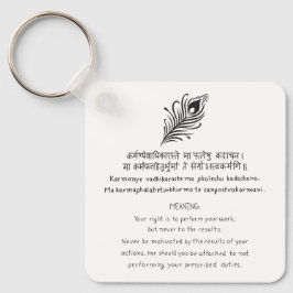 Bhagavad Gita quote Hinduism Nyckelring
