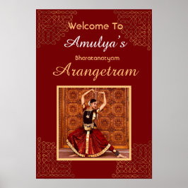 Bharatanatyam Arangetram-välkomsttecken, personali Poster