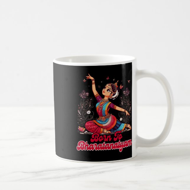 Bharatanatyam Dancing Dancer Indian Born to Bharat Kaffemugg (Höger)