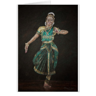 Bharatanatyam dansare hälsningskort