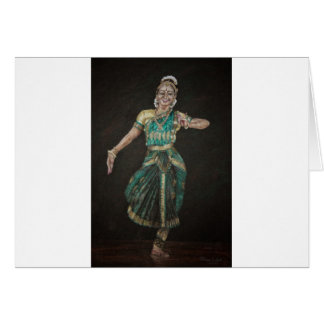 Bharatanatyam dansare hälsningskort