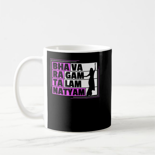 Bharatanatyam Design for a Bharatanatyam Dancer Kaffemugg (Vänster)