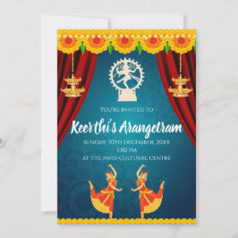Bharatnatyam-show Inbjudan & Arangetram inbjudan