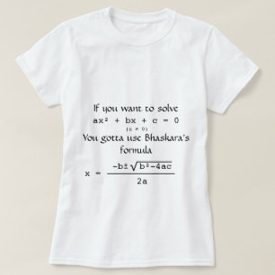 Bhaskarformeln löser kvadratisk ekvation T-Shirt