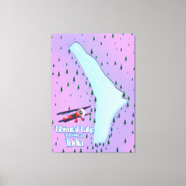 Bhimtal Sjö Bhimtal India-reseaffisch. Canvastryck