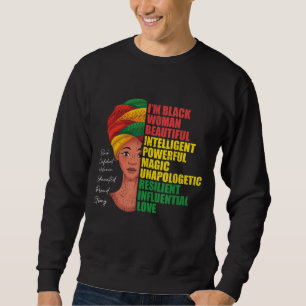 BHM African Women African American Black History Lång Ärmad Tröja