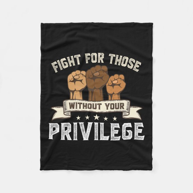 Bhm kämpade för utan din privilegierade svarta his fleecefilt (Framsidan)