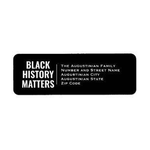 BHM-Returadress FÖR SVART HISTORIEFRÅGOR Returadress Etikett