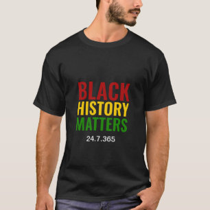 BHM   SVARTA HISTORIEFRÅGOR 24.7.365   Svart T Shirt