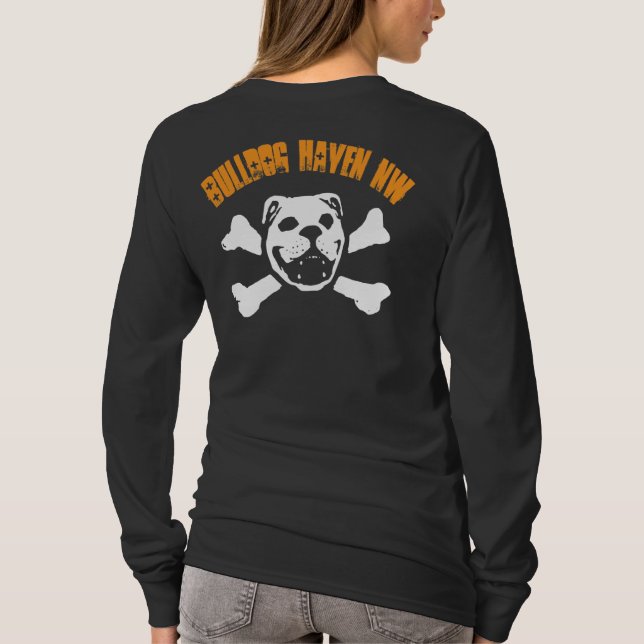 BHNW + Bulldoggskalle (orangen för mörk) Tee Shirt (Baksida)