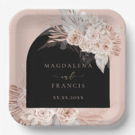 Bho blommigt black arch bröllop