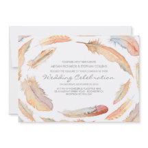 Bho vattenfärgsfjädrar, stam och vild bröllop