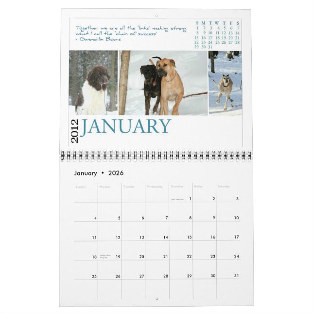 BHRR 2012 kedjar av framgångkalender Kalender (Jan 2026)