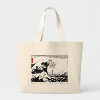 BHS Crew Tote Bag with Wave Design + Boat Logo Jumbo Tygkasse