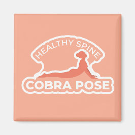 Bhujangasana Cobra Pose • Healthy Spine Yoga Magnet