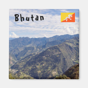 Bhutan-bergen för fredlig östra - Himalaya Magnet