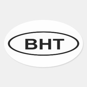 Bhutan "BHT ", Ovalt Klistermärke