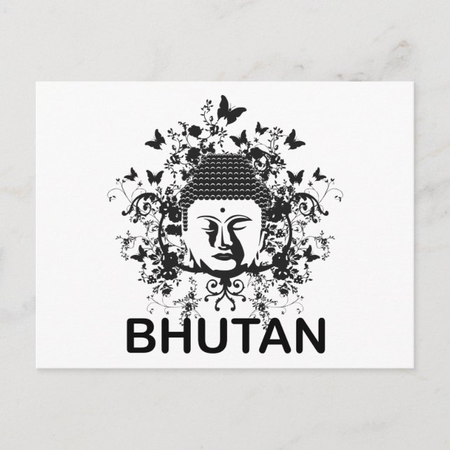 Bhutan Buddha Vykort (Framsida)