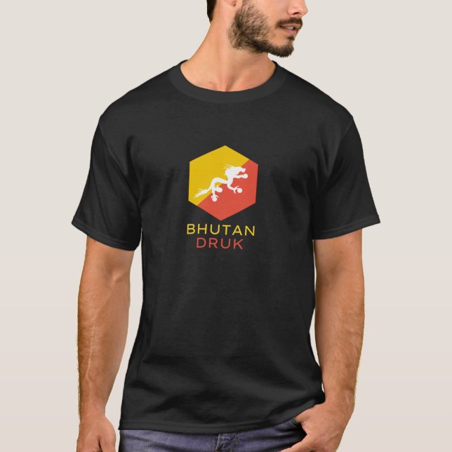 Bhutan Druk - Thunder Dragon T Shirt (Framsida)