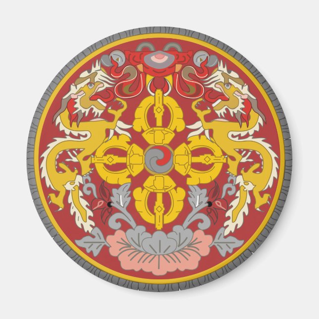 bhutan emblem magnet (Framsidan)