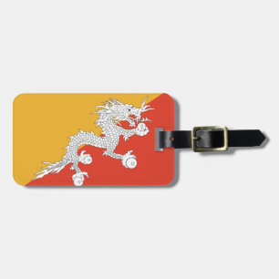Bhutan Flagga Bagagebricka