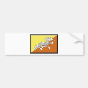 Bhutan flagga bildekal