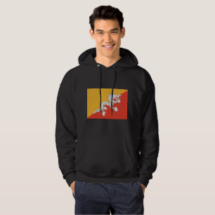 Bhutan Flagga Hoodie