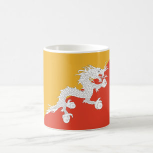 Bhutan Flagga Kaffemugg