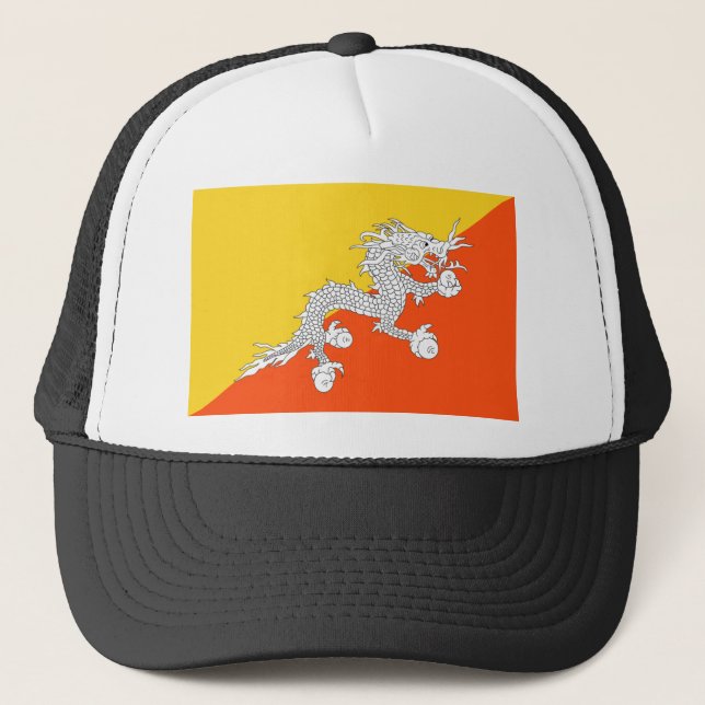 Bhutan Flagga Keps (Framsida)