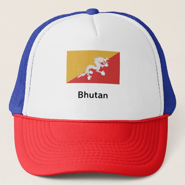 Bhutan Flagga Keps (Framsida)