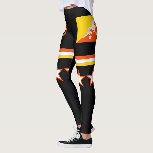 Bhutan Flagga Leggings (Vänster)