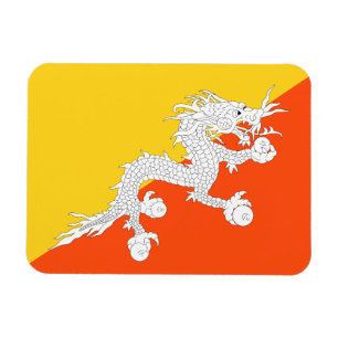 Bhutan flagga magnet