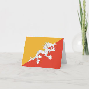 Bhutan Flagga Notecard Kort