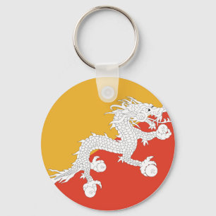 Bhutan Flagga Nyckelring