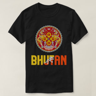 Bhutan-Flagga och Jacka av Arm Patriotic T Shirt