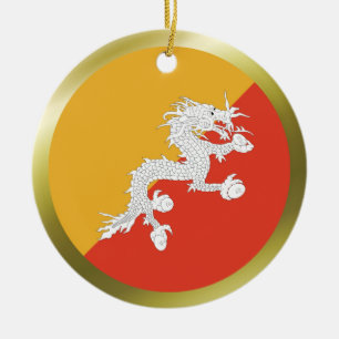 Bhutan flagga ornament