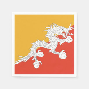 Bhutan Flagga Pappersservett
