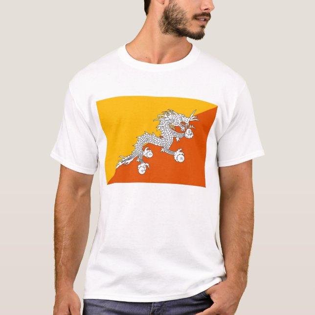 BHUTAN FLAGGA t-shirt (Framsida)