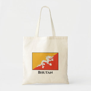 Bhutan Flagga Tygkasse