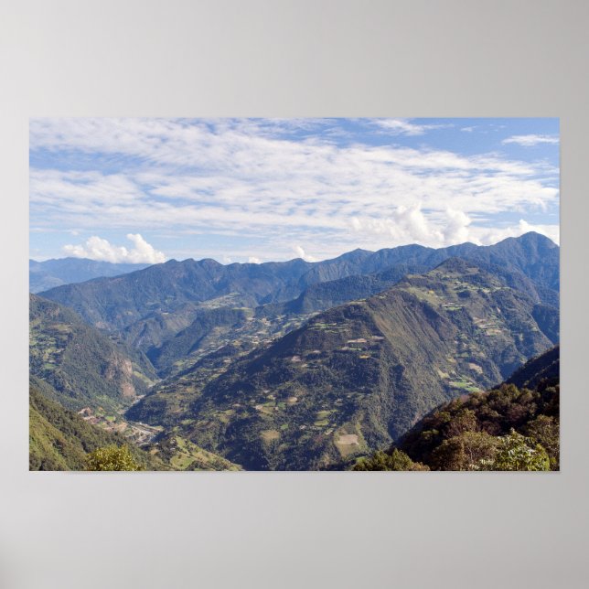 Bhutan fredliga östra bergen - Himalaya Poster (Framsidan)