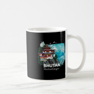 Bhutan Himalaya-tempel bhutanesiska vandringsdräkt Kaffemugg