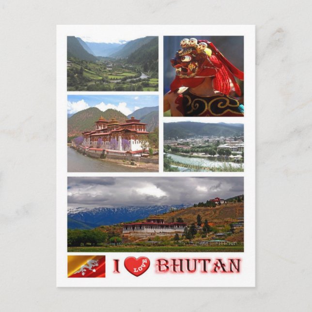 Bhutan - I Kärlek - Vykort (Framsida)