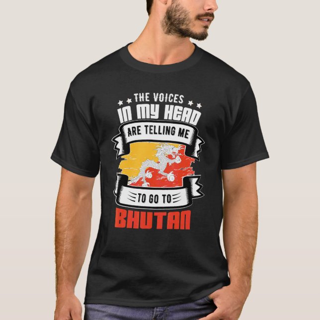 Bhutan i mitt huvud t shirt (Framsida)