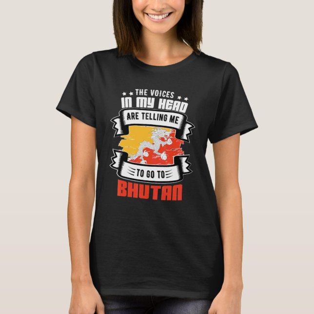 Bhutan i mitt huvud t shirt (Framsida)