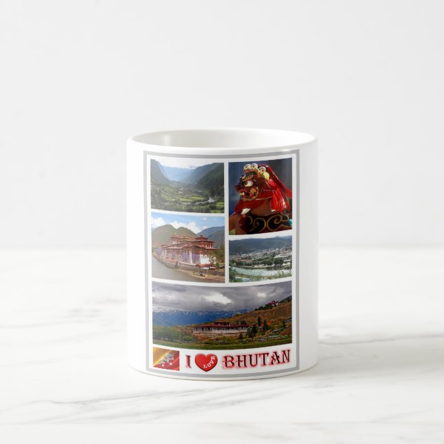 Bhutan - Jag älskar - Kaffemugg (Center)