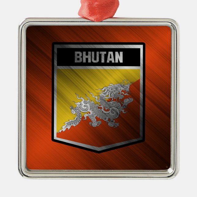 Bhutan Julgransprydnad Metall (Framsidan)