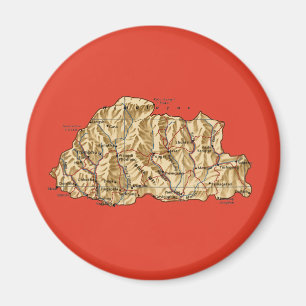 Bhutan kartamagnet magnet
