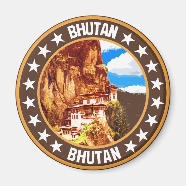 Bhutan Magnet (Framsidan)