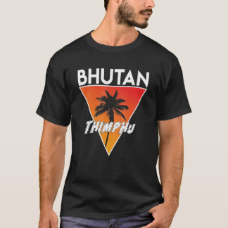 Bhutan med Sunny Färg T Shirt